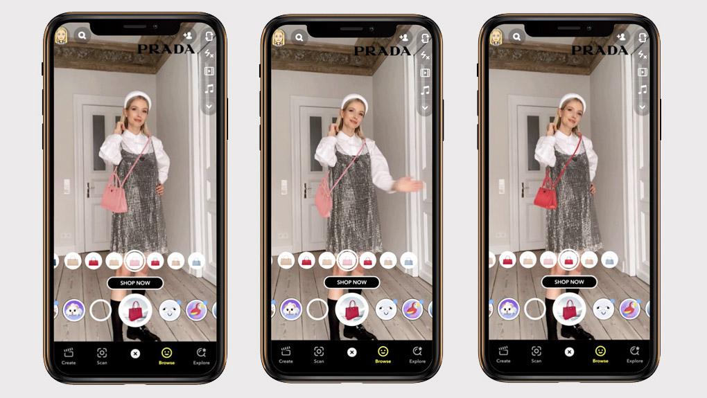 Prada et Farfetch misent sur les nouveaux outils d’essayage virtuel de Snapchat