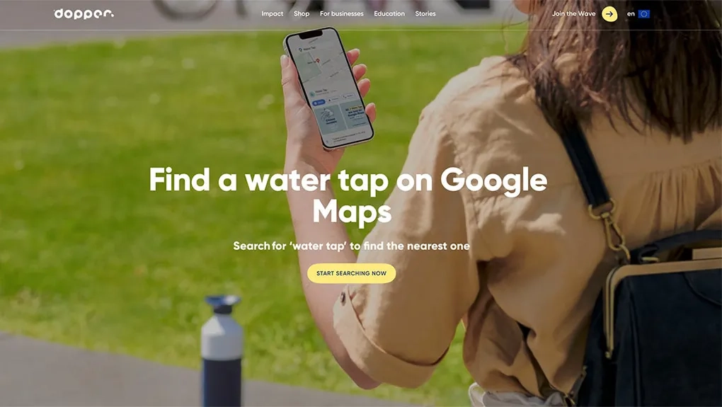 La marque de gourdes Dopper ajoute sur Google Maps les points d’eau potable