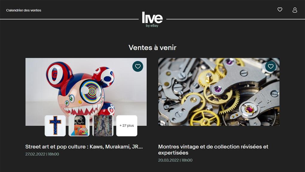 Live by Ebay : la vente aux enchères en ligne et en direct d’objets de collection