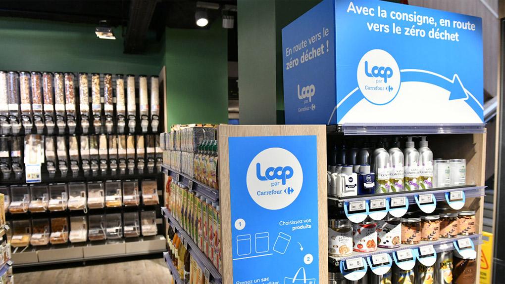 Carrefour implante les produits consignés Loop dans ses magasins