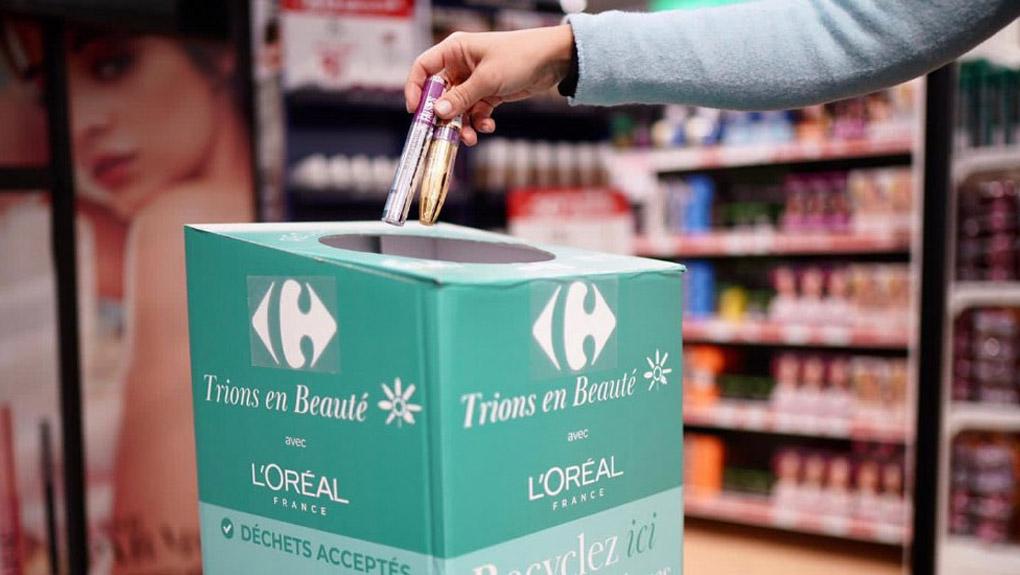 L’Oréal et Carrefour s’associent pour le recyclage des emballages cosmétiques