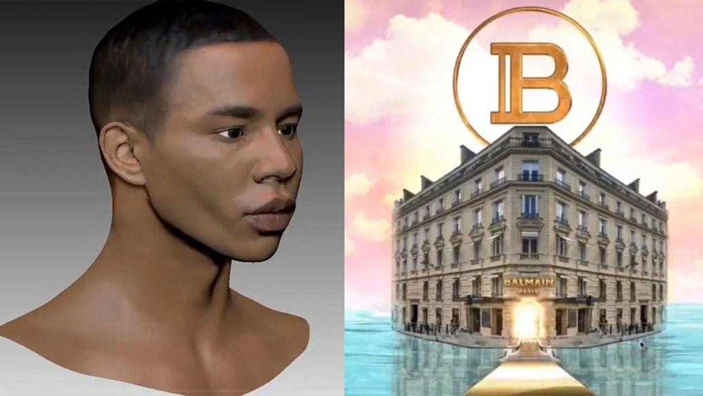 L’avatar d’Olivier Rousteing accueille les visiteurs du showroom virtuel de Balmain