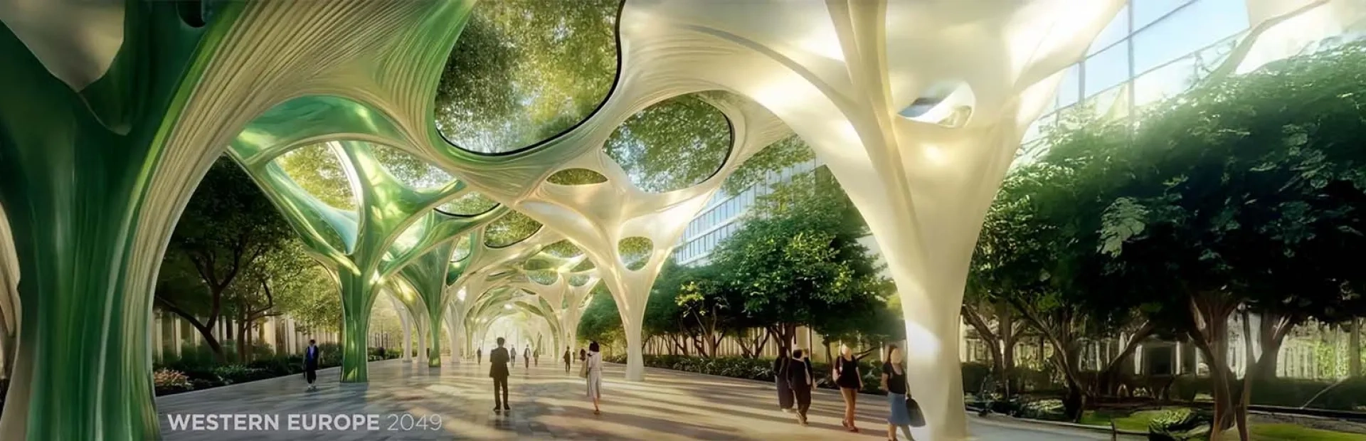 Photo d'une ville du futur