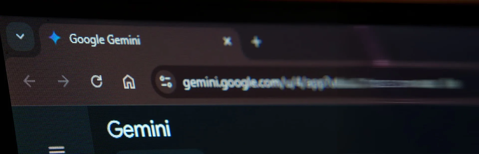 Photo d’un navigateur ouvert sur la page Google Gemini.
