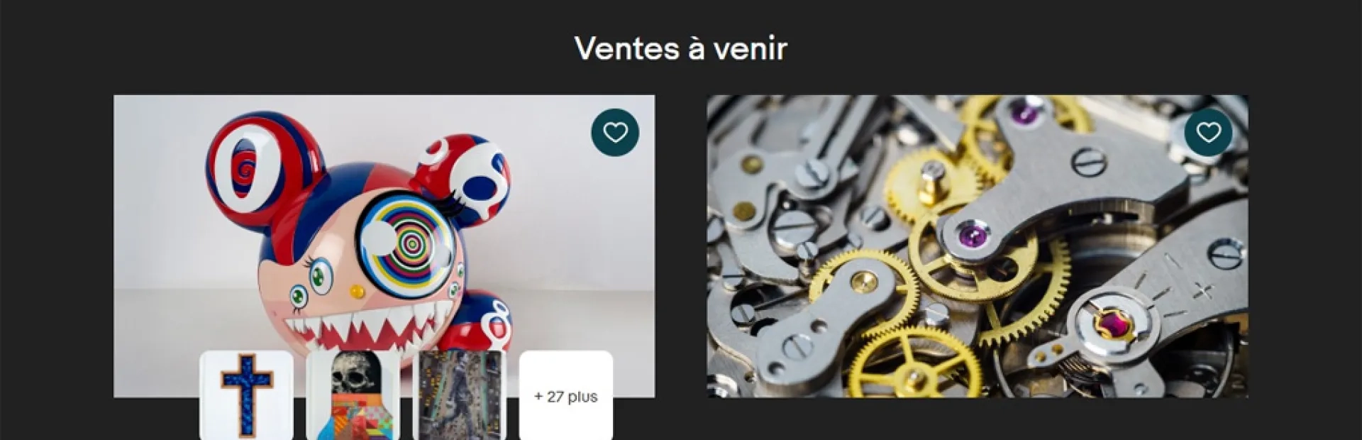 la vente aux enchères en ligne et en direct d’objets de collection
