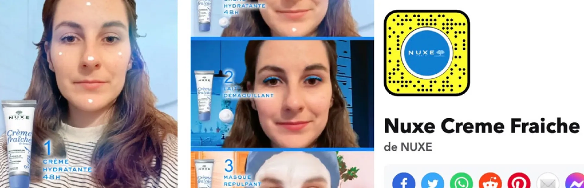 Nuxe fait essayer à la génération Z sa « Crème fraîche » en réalité augmentée