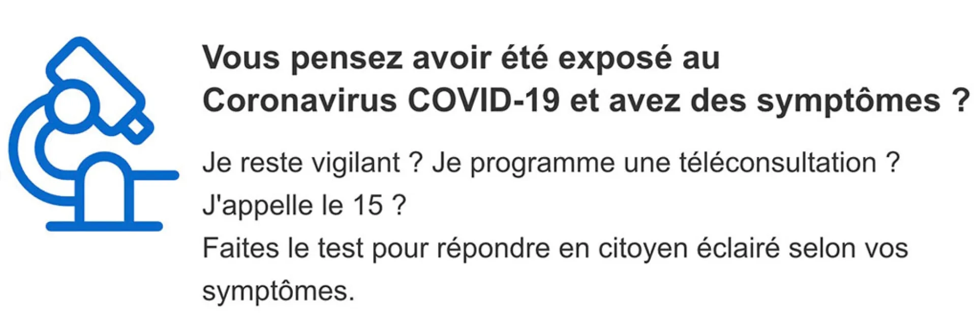 Un site évalue les symptômes du coronavirus et oriente les patients