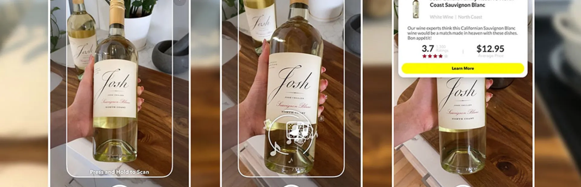 Snapchat intègre un « Shazam » de la nourriture et du vin