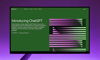 Visuel d'une page de Chat GPT