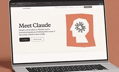 Photo d'un écran d'ordi sur l'interface de l'ia Claude 