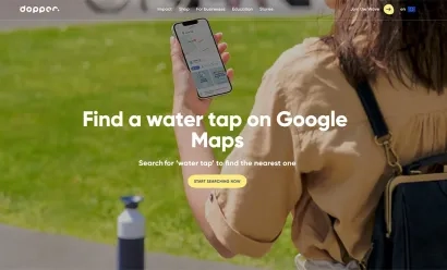 La marque de gourdes Dopper ajoute sur Google Maps les points d’eau potable