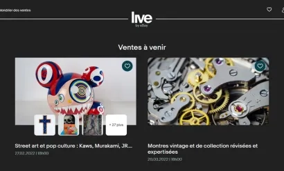 la vente aux enchères en ligne et en direct d’objets de collection