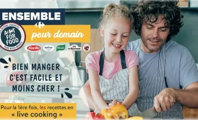 Carrefour s’allie à 5 grandes marques pour proposer des recettes en « live cooking »