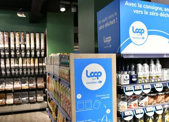Carrefour implante les produits consignés Loop dans ses magasins