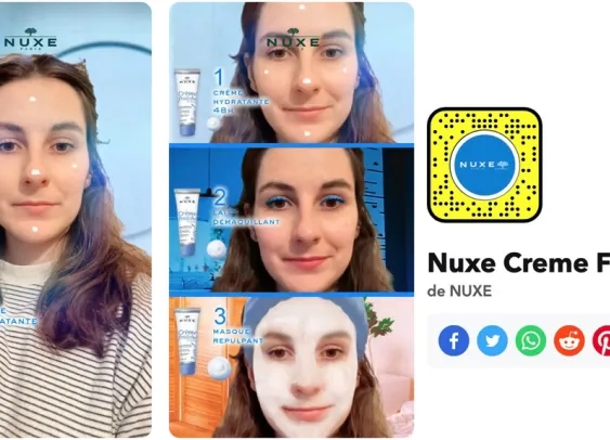 Nuxe fait essayer à la génération Z sa « Crème fraîche » en réalité augmentée