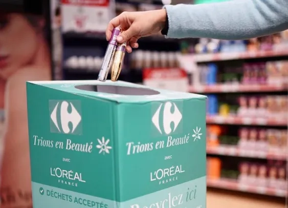 L’Oréal et Carrefour s’associent pour le recyclage des emballages cosmétiques