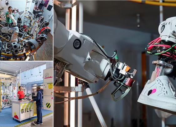 Nike teste en magasin un robot qui nettoie et répare les baskets usées