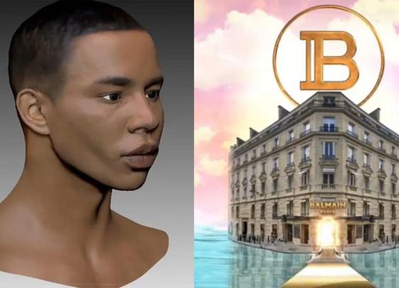 L’avatar d’Olivier Rousteing accueille les visiteurs du showroom virtuel de Balmain