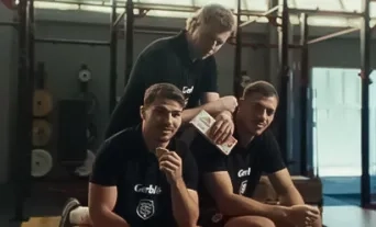 Photo prise dans un vestiaire des joueurs du Stade Toulousain 